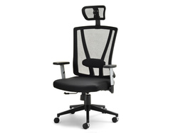 Kontorsfåtölj svart med svarta ben FELIX