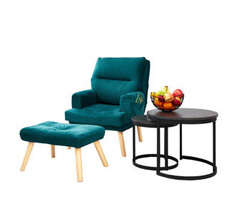 Lenestol med fotskammel NEMO