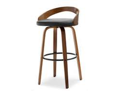 Valnöt hocker valnöt sits förkromade ben Valnöt HOCKER