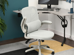 Kontorsfåtölj grå, grå ben BASTI