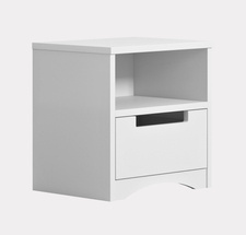 Sängbord vitt CLASSIC