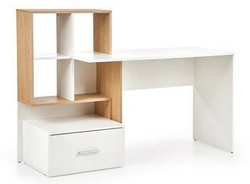 Vitt skrivbord med låda GROSSO