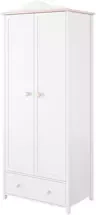 Garderob 2 dörrar vit Luna LN-01