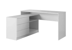 Vit skrivbord med skåp TEO