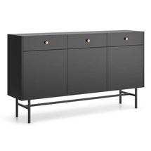 Svart byrå med lådor 155 cm SPELLO