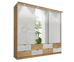 Skjutdörrsgarderob  med spegel Malaga 250