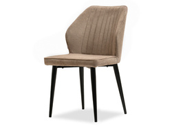 Möblerad stol beige svarta ben GASPAR