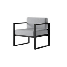 Trädgårdsstol grå/ svart MONAKO