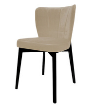 Beige matsalsstol sammet PELLUCI