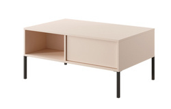 Beige soffbord med lådor DAST
