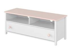TV-bänk vit / rosa 85 cm Luna