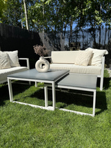 Soffbord 2 i 1 grå/ vit MONAKO