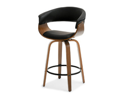 Valnöt hocker svarta ben valnöt sits ELINA