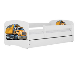 Säng med madrass och låda 160x80 BABY DREAMS Lastebil