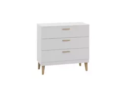 Vit byrå med lådor KUBI