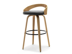 SKANDYNAWSKI ek hocker svart/naturlig ek ben