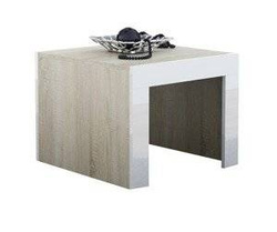 Soffbord ek sonoma/vit högglans 60 cm TESS