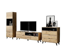 Mediamöbler svart / ek Nest