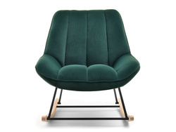 Grön fåtölj med svarta ben BERTA