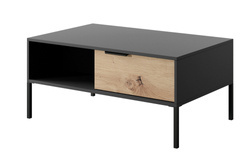 Svart soffbord med lådor RAVE