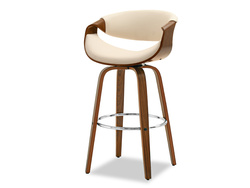 Hocker creme valnöt ben BENT