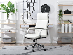 Kontorsfåtölj med vita kromade ben BOND