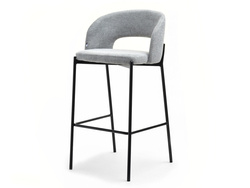 Hocker modern grå svart ben GUIDO