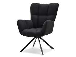 Kontorsfåtölj svart/svarta ben KIRA