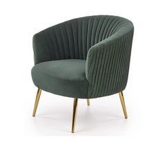 Mörk grön fåtölj Crown