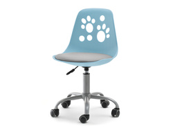 Kontorsfåtölj blå/grå FOOT ben