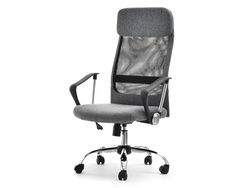 Kontorsfåtölj grå kromade ben KOBE