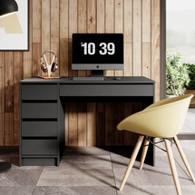Grå skrivbord med lådor 120 ADA