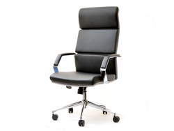 Kontorsfåtölj med ben i svart krom BOND