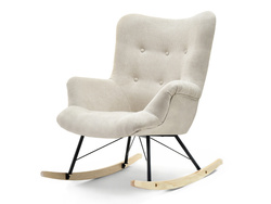 Sandfåtölj med ben i bok LAUREN