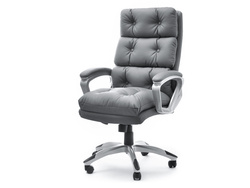 Kontorsfåtölj grå med svarta ben BENON