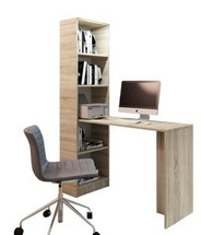 Bokhylla med skrivbord sonoma B-1