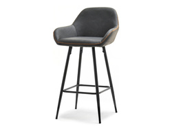 Graphite hocker svarta ben ekologiskt läder GRAPHITE HOCKER