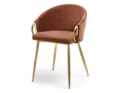 CLARA designstol ben koppar guld