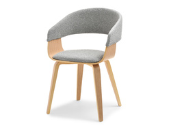 Bouclestol grå ek ben ROBIN