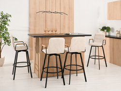 Cream hocker svarta ben svängbara justerbara CHRISTMAS HOCKER