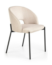 Beige stol med svarta ben ALEPPO