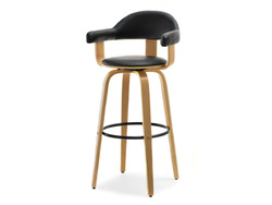 Hocker ek naturell ek/svart krom ben HOKER