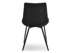 Velourstol svarta ben/svart ADEL
