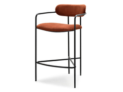 Kopparhocker svarta ben VIDAL