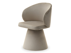 Möblerad snurrstol, beige velour SOLEA