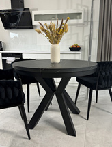 Svart runt bord 120 cm NARVIC