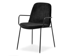 Corduroy stol svart/svarta ben ULRIK