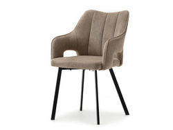Beige stol svarta ben CORBET