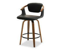 Hocker valnöt svart ben MARC