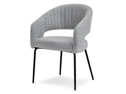 Bouclestol Grå/Svarta ben KALI